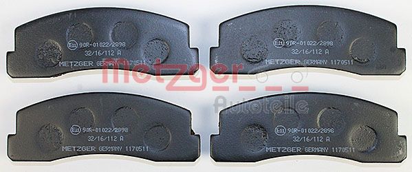 METZGER 1170511 Bremsbelagsatz, Scheibenbremse
